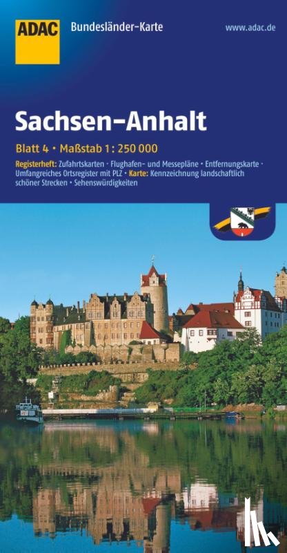  - ADAC BundesländerKarte Deutschland Blatt 4 Sachsen-Anhalt 1:250 000