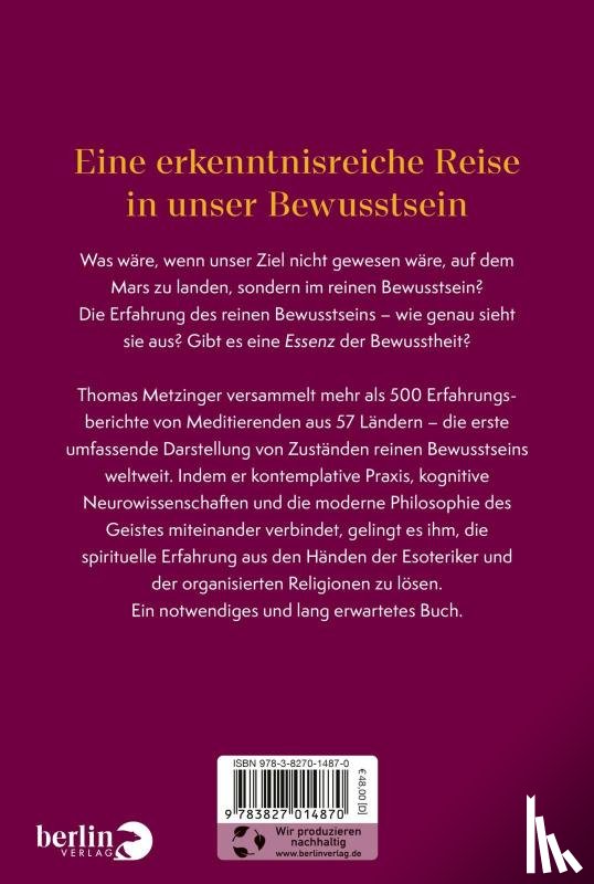 Metzinger, Thomas - Der Elefant und die Blinden