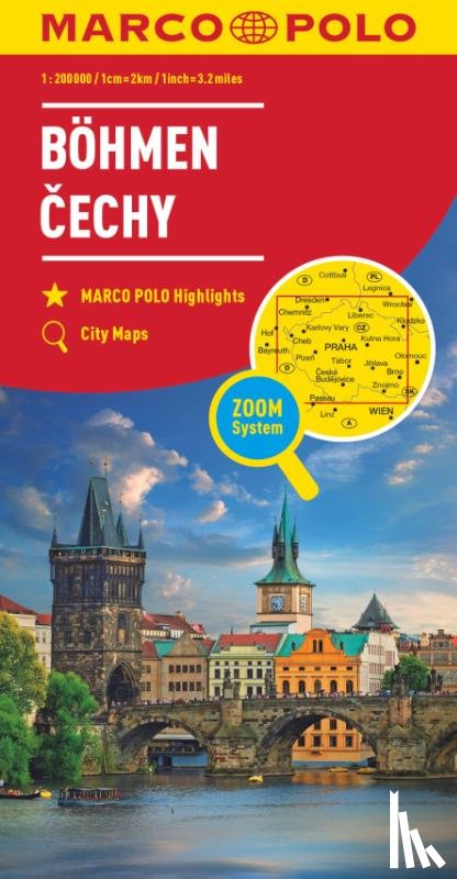  - Marco Polo Wegenkaart 01 Tsjechië - Bohemen West en Midden