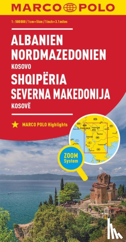  - Marco Polo Wegenkaart Albanië, Noord-Macedonië