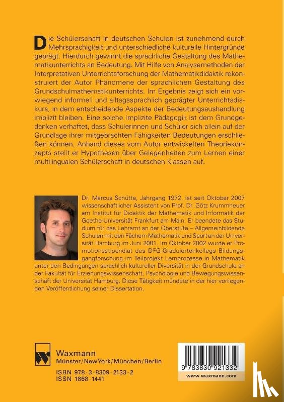 Schutte, Marcus - Sprache und Interaktion im Mathematikunterricht der Grundschule