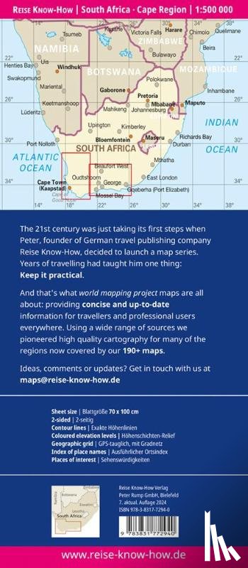  - Reise Know-How Landkarte Südafrika Kapregion 1 : 500.000