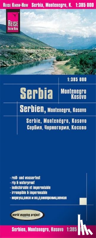  - Reise Know-How Landkarte Serbien, Montenegro, Kosovo 1 : 385.000