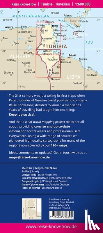  - Tunisia Map 1:600,000 scale