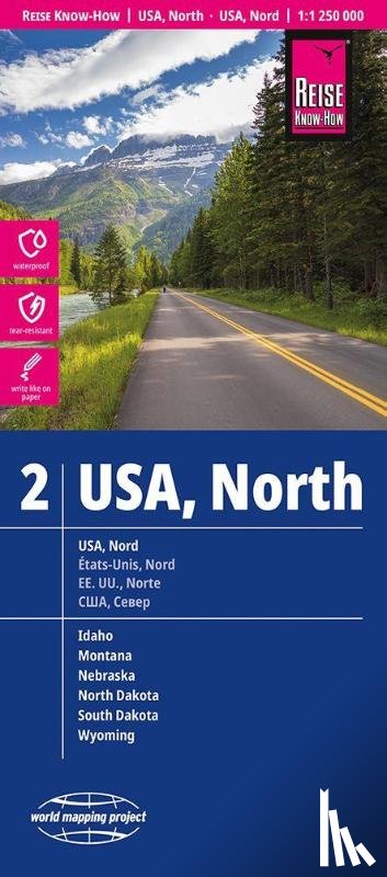 Reise Know How - USA North Road Map (2) 1:1,250,000 scale