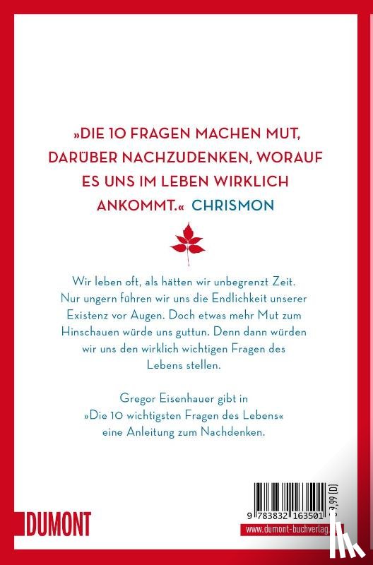 Eisenhauer, Gregor - Die zehn wichtigsten Fragen des Lebens in aller Kürze beantwortet