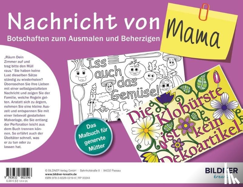  - Das Malbuch für Erwachsene: Nachricht von Mama!