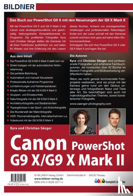 Sänger, Kyra, Sänger, Christian - Canon PowerShot G9 X / G9 X Mark II - Für bessere Fotos von Anfang an