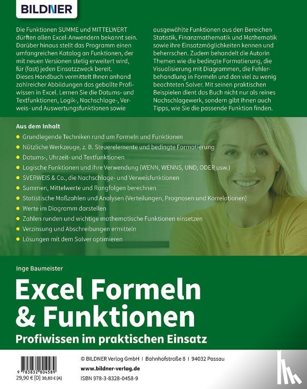 Baumeister, Inge - Excel Formeln und Funktionen: Profiwissen im praktischen Einsatz