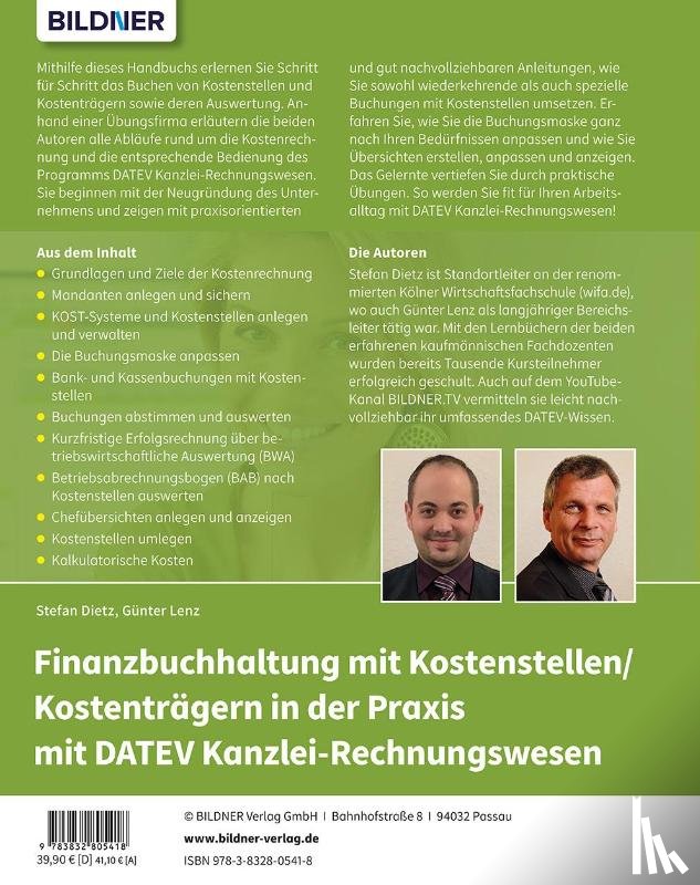 Lenz, Günter, Dietz, Stefan - Finanzbuchhaltung mit Kostenstellen/Kostenträgern in der Praxis mit DATEV Kanzlei-Rechnungswesen