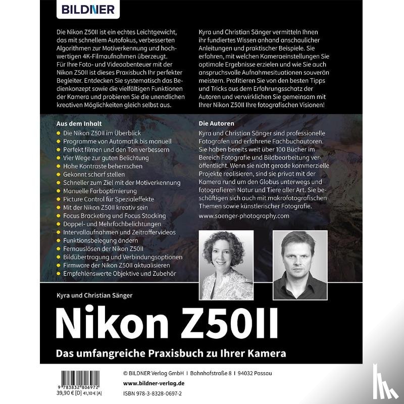 Sänger, Kyra, Sänger, Christian - Nikon Z50 II: Das umfangreiche Praxisbuch zu Ihrer Kamera