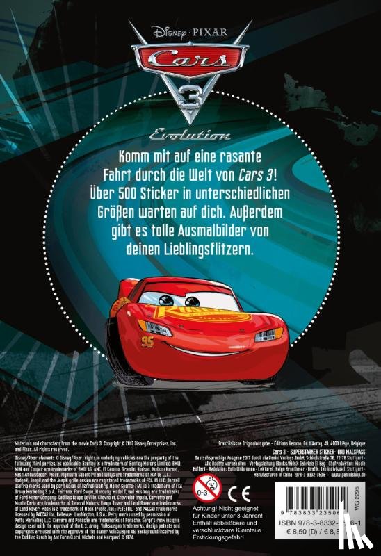  - Disney Cars 3: Superstarker Sticker- und Malspaß