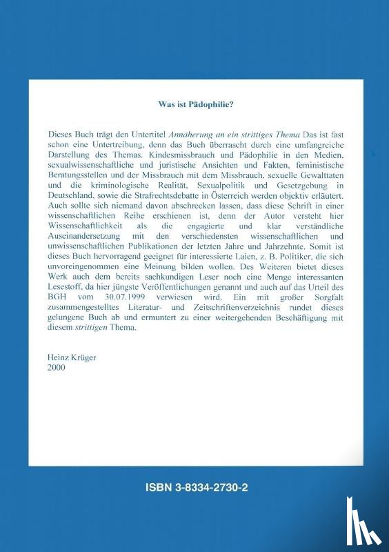 Cervik, Karl - Was ist Padophilie?