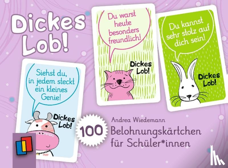 Wiedemann, Andrea - Dickes Lob! 100 Belohnungskärtchen für Schüler