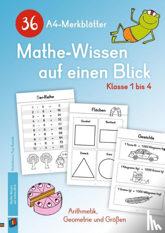  - 36 A4-Merkblätter Mathe-Wissen auf einen Blick - Klasse 1 bis 4