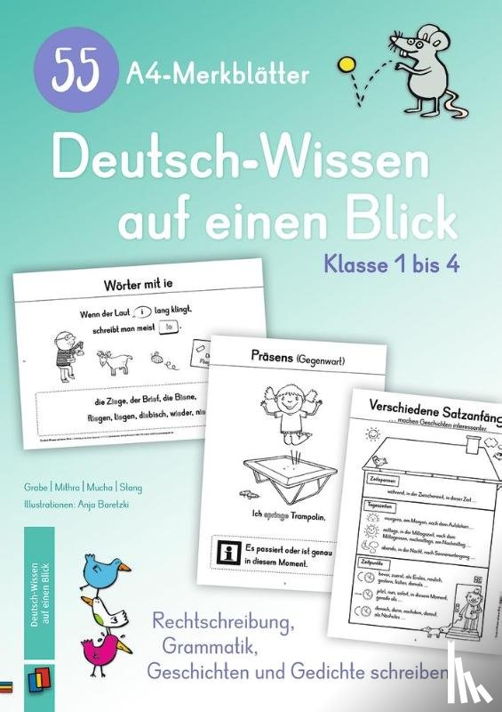  - 55 A4-Merkblätter Deutsch-Wissen auf einen Blick - Klasse 1 bis 4