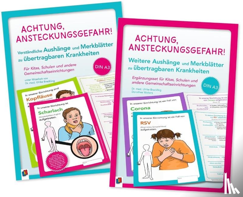 Breckling, Ulrike - Paket: Achtung, Ansteckungsgefahr! - 24 verständliche Aushänge und Merkblätter zu übertragbaren Krankheiten