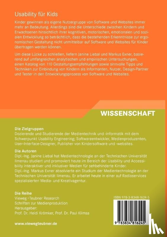 Janine Liebal, Markus Exner - Usability Fur Kids