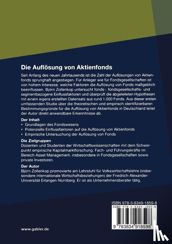 Bjoern Zollenkop - Die Aufloesung Von Aktienfonds