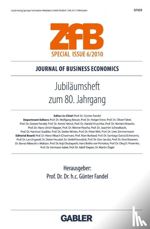 Gunter Fandel - Jubilaumsheft Zum 80. Jahrgang