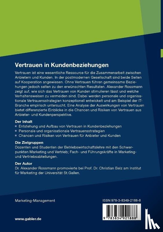 Alexander Rossmann - Vertrauen in Kundenbeziehungen