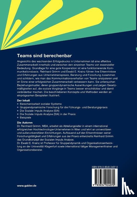 Reinhard Grimm, Ewald E Krainz - Teams Sind Berechenbar