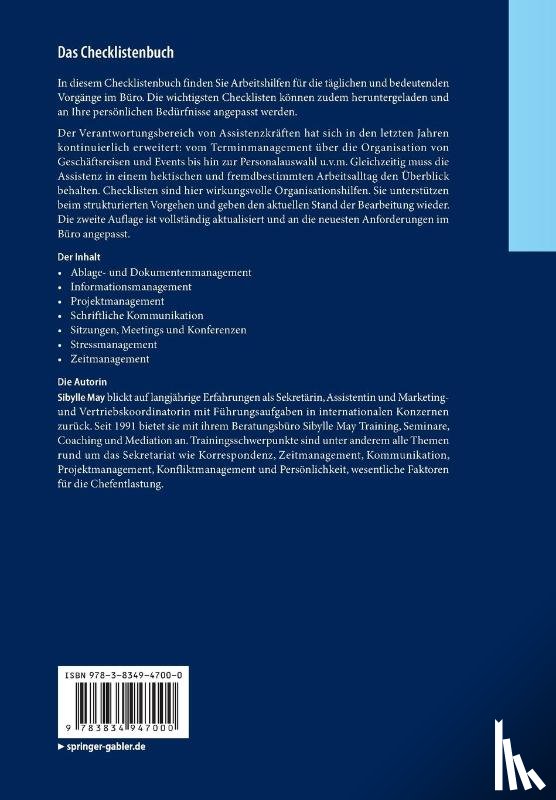 May, Sibylle - Das Checklistenbuch