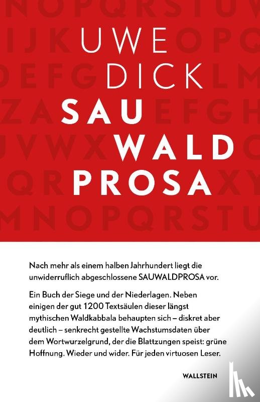 Dick, Uwe - Sauwaldprosa