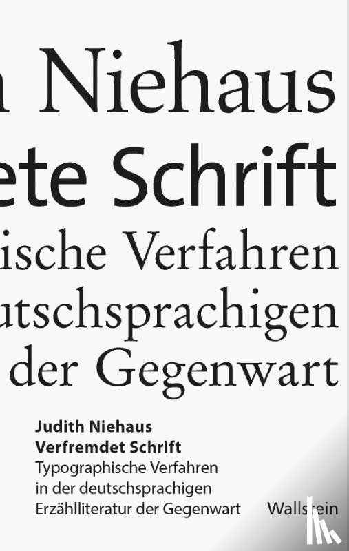 Niehaus, Judith - Verfremdete Schrift