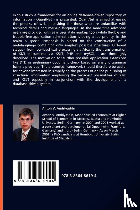 Andriyashin, Anton V - QuantNet - A Database-Driven Online Repository of Scientific Information