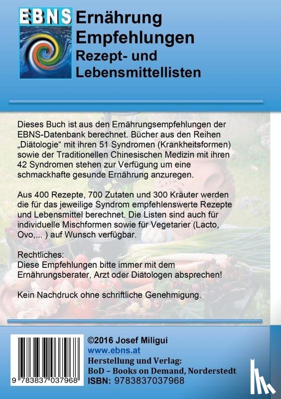 Miligui, Josef - Ernahrung bei Arteriosklerose