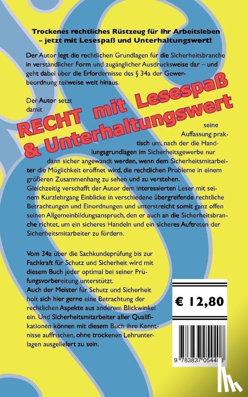 Ochsenfeld, Gerhard - Rechtliche Grundlagen fur das Sicherheitsgewerbe