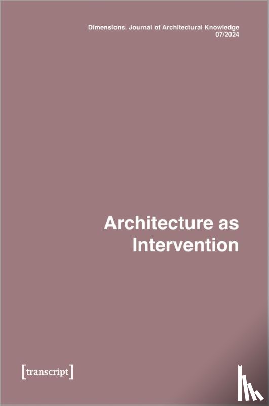 Voigt, Katharina - Dimensions. Journal of Architectural Knowledge