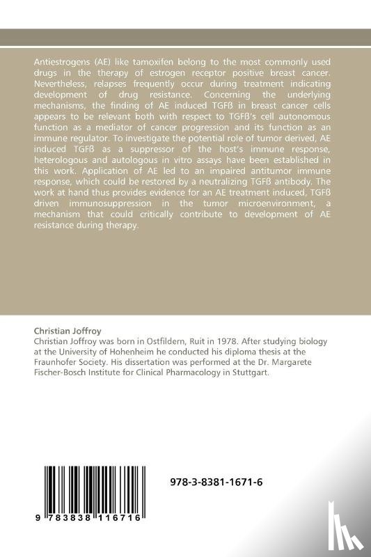 Joffroy, Christian - Antiestrogens Induce Immunosuppression