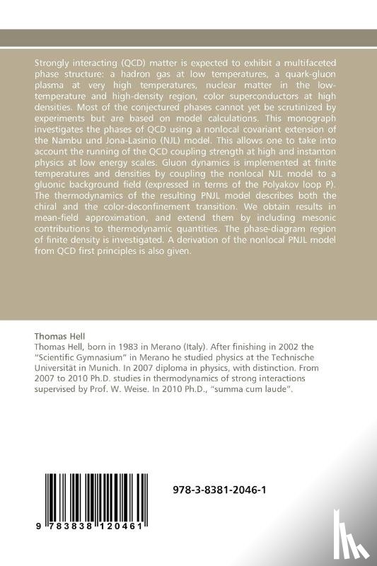 Hell, Thomas - Modeling the Thermodynamics of QCD