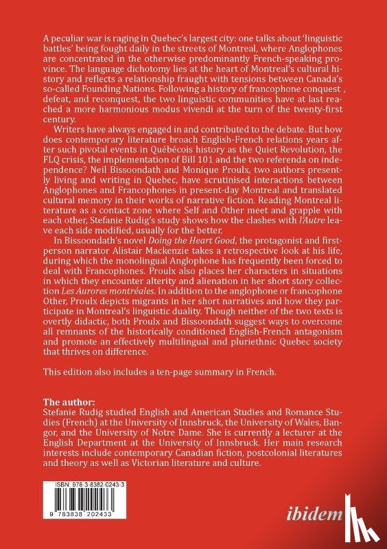 Rudig, Stefanie - Encounters avec l’Autre in Contemporary Montreal Literature