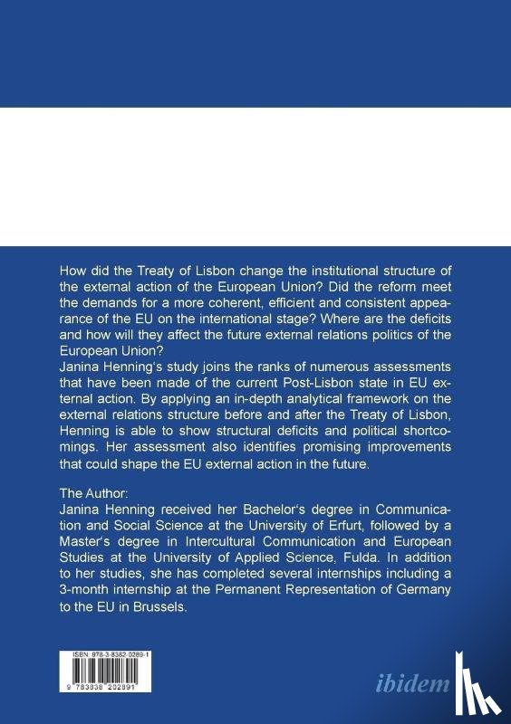 Henning, Janina - In Dubio Pro Europa? An Analysis of the European External Action structures after the Treaty of Lisbon