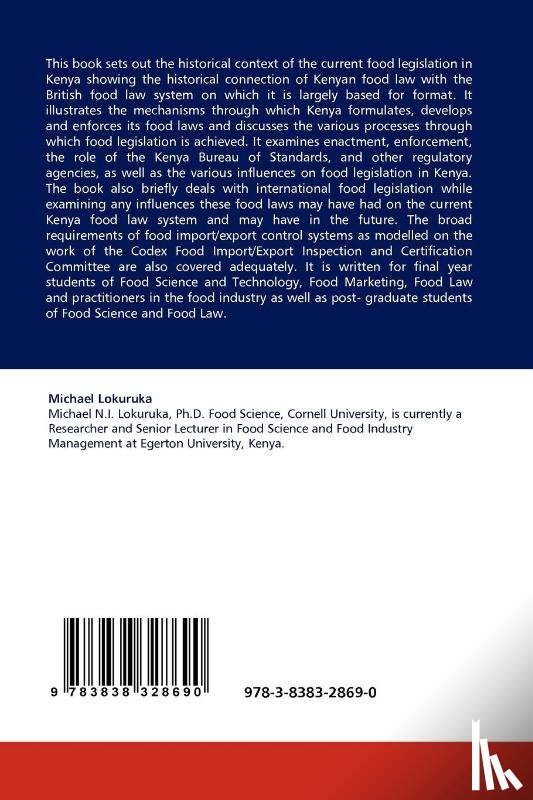 Lokuruka, Michael - The Food Law and Standardization System of Kenya