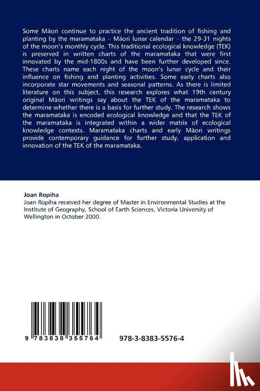 Ropiha, Joan - Traditional Ecological Knowledge of the Maramataka