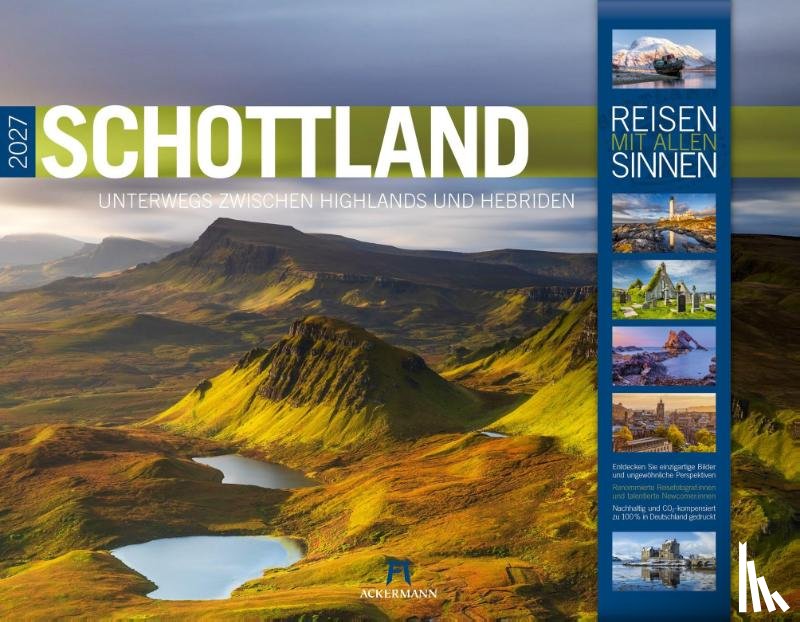 Ackermann Kunstverlag GmbH - Schottland Kalender 2027 | Unterwegs zwischen Highlands und Hebriden