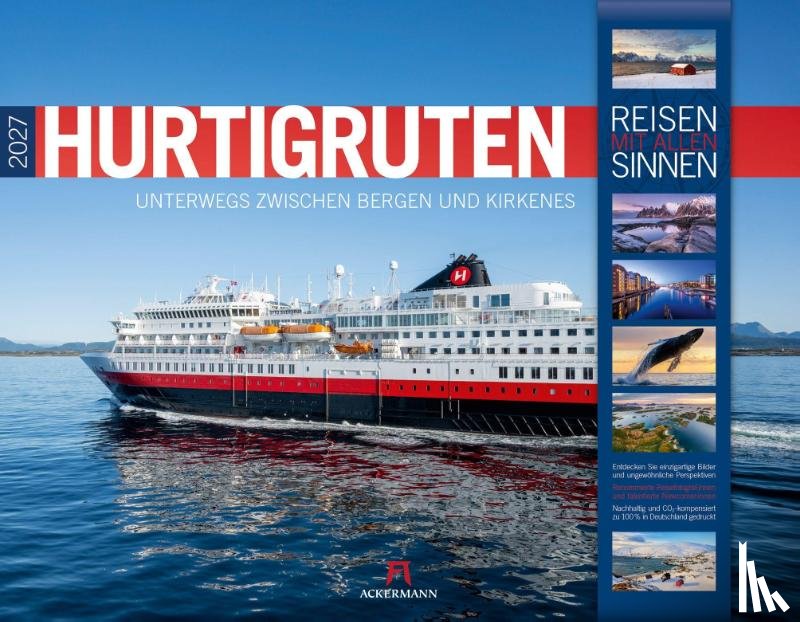 Ackermann Kunstverlag GmbH - Hurtigruten Kalender 2027 | Unterwegs zwischen Bergen und Kirkenes