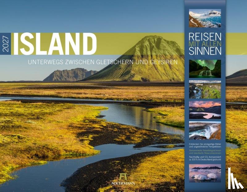 Ackermann Kunstverlag GmbH - Island Kalender 2027 | Unterwegs zwischen Gletschern und Geysiren