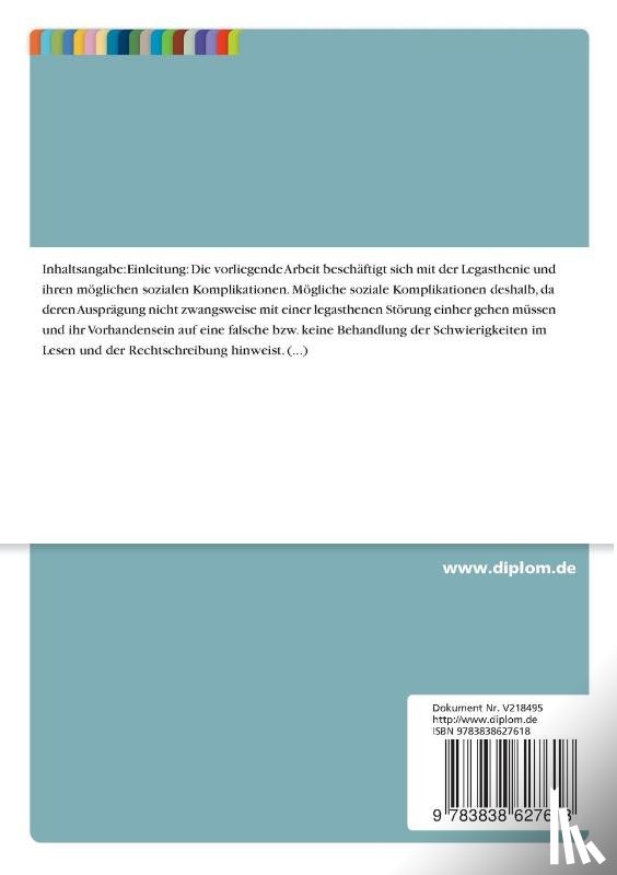 Kanzleiter, Uwe - Soziale Komplikationen der Legasthenie