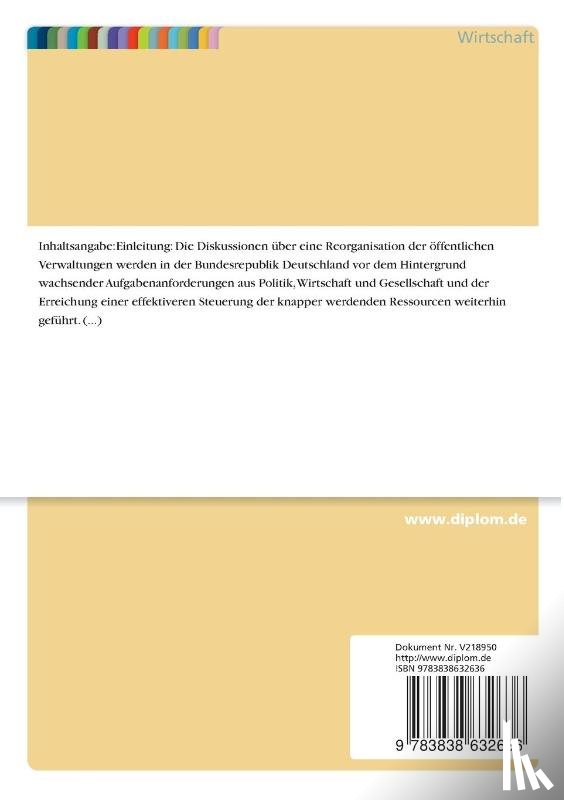 Watjen, Frank - Einfuhrung eines Controlling-Berichtswesens in einer mittelgrossen Kommunalverwaltung am Beispiel des Jugendamtes des Landkreises Osterholz