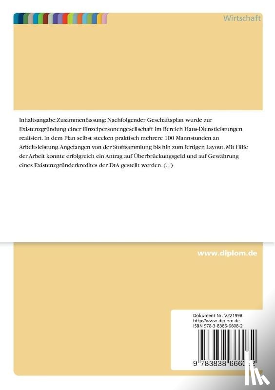Renner, Martin - Businessplan