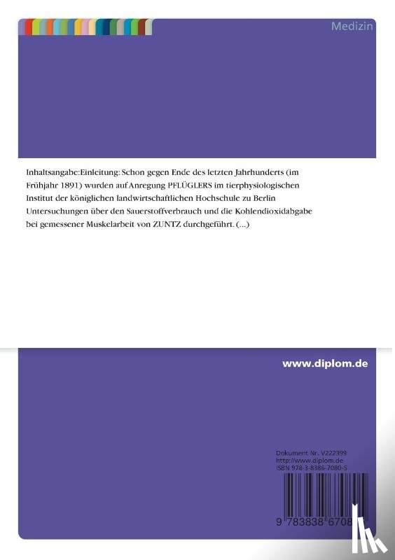Giesen, Heinz - Ermittlung des metabolischen respiratorischen Quotienten anhand einer Korrektur des spirometrisch ermittelten Verhaltnisses aus Kohlenstoffdioxidabgabe und Sauerstoffaufnahme bei proportionalem und integralem Stoffwechselverhalten