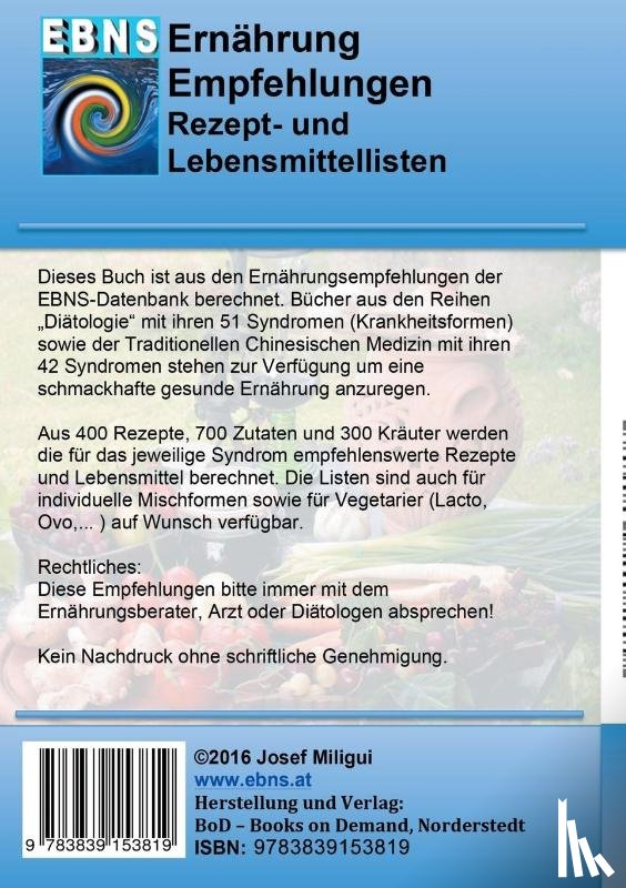 Miligui, Josef - Ernahrung bei Laktoseintoleranz