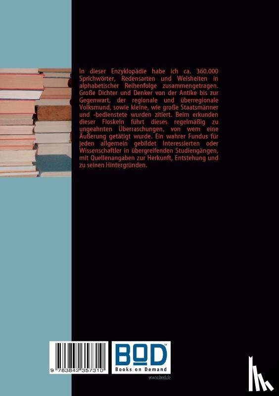 Dick, Rene - Lexikon der Sprichwoerter und Redensarten Band 22 (So - Un)