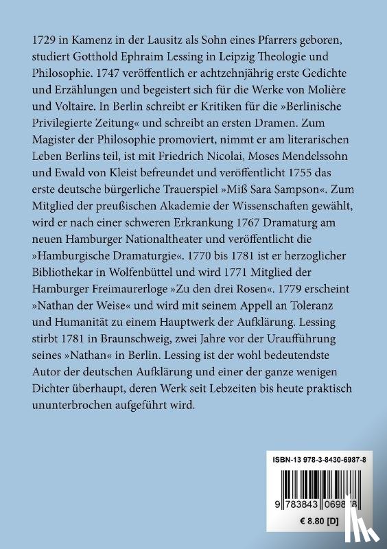 Gotthold Ephraim Lessing - Minna von Barnhelm, oder das Soldatengluck