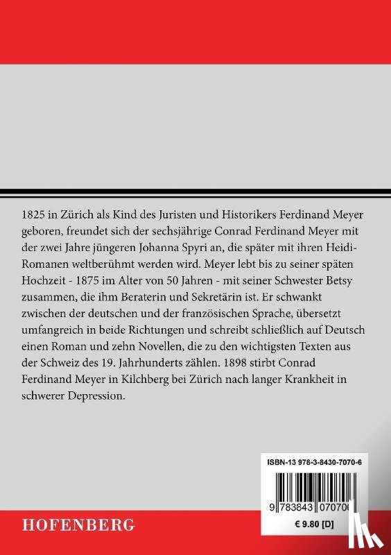 Conrad Ferdinand Meyer - Jurg Jenatsch